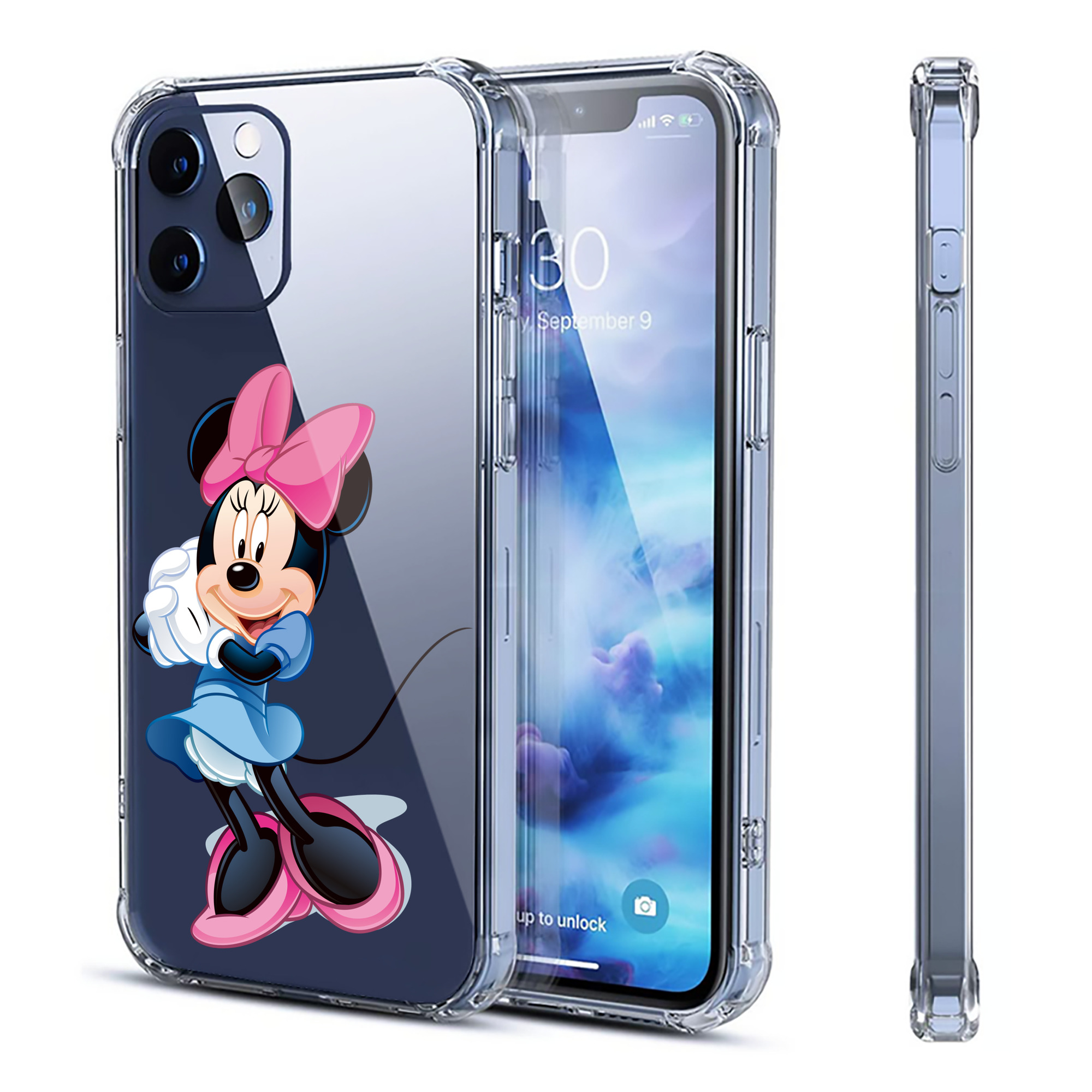ミッキーマウス Mickey Mouse 【iPhone 12シリーズ対応】透明スマホケース（クリアソフトケース）